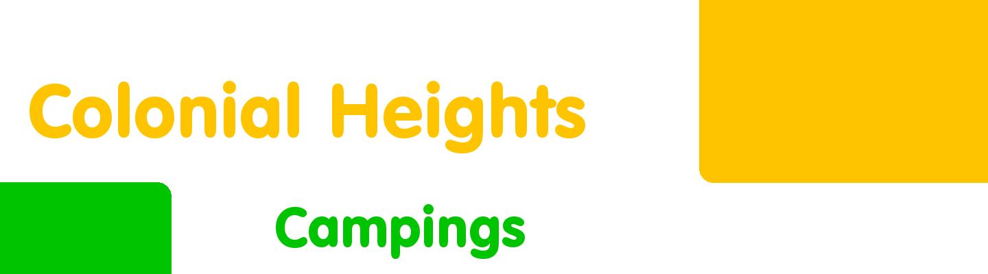 Best campings in Colonial Heights - Rating & Reviews